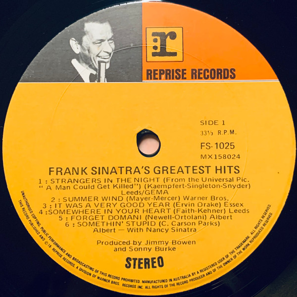 Frank Sinatra - Frank Sinatra's Greatest Hits! | Reprise Records (FS 1025) - 3 Frank Sinatra - Frank Sinatra's Greatest Hits! | Reprise Records (FS 1025) - 3