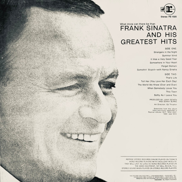 Frank Sinatra - Frank Sinatra's Greatest Hits! | Reprise Records (FS 1025) - 2 Frank Sinatra - Frank Sinatra's Greatest Hits! | Reprise Records (FS 1025) - 2