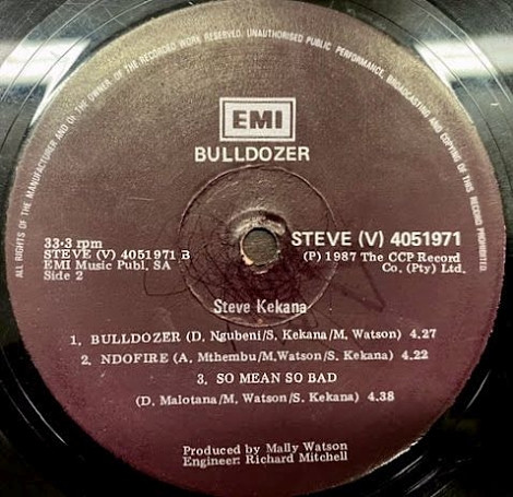 Steve Kekana - Bulldozer | EMI (STEVE (V) 4051971) - 4 Steve Kekana - Bulldozer | EMI (STEVE (V) 4051971) - 4