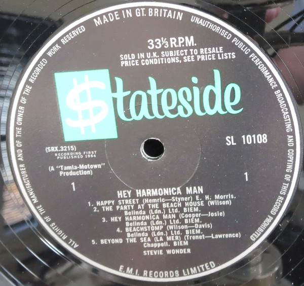 Stevie Wonder - Hey, Harmonica Man | Stateside (SL 10108) - 3