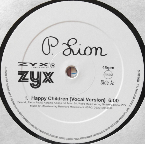 P. Lion - Happy Children | ZYX Music (MAXI 1002-12) - 3