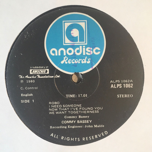 Commy Bassey - Let's Dance | Anodisc Records (ALPS 1062) - 3