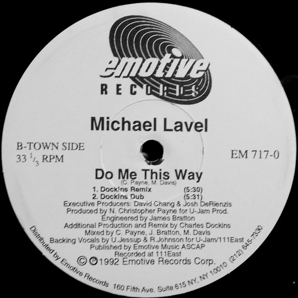 Michael Lavel - Do Me This Way | Emotive Records (EM 717-0)