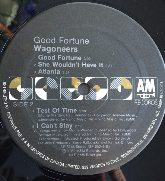 Wagoneers - Good Fortune [Vinyl] | A&M Records (SP 5245) - 4