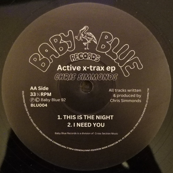 Chris Simmonds - Active-X-Trax EP | Baby Blue Records (BLU 004) - 2