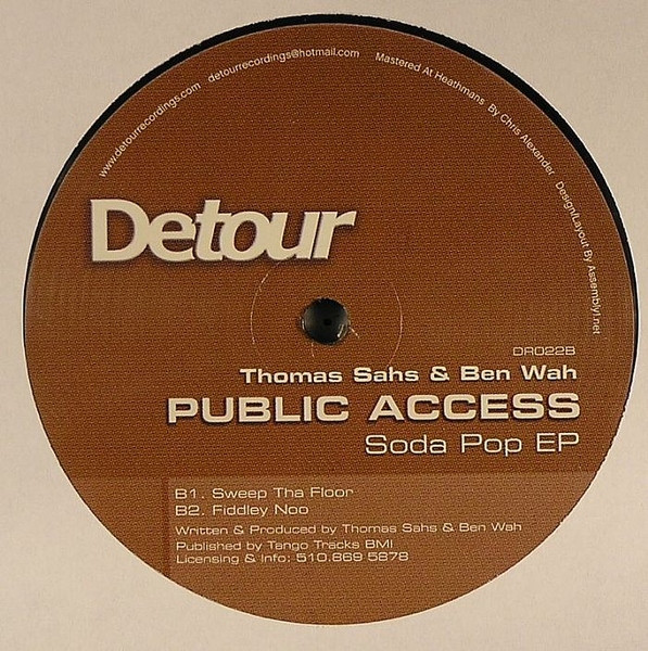 Thomas Sahs  &  Ben Wah  &  Public Access - Soda Pop EP | Detour Recordings (DR022) - 2