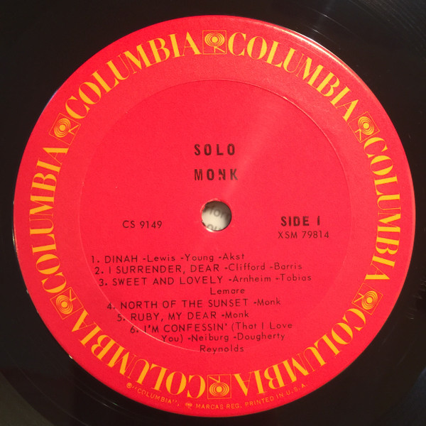 Thelonious Monk - Solo Monk | Columbia (CS 9149) - 3