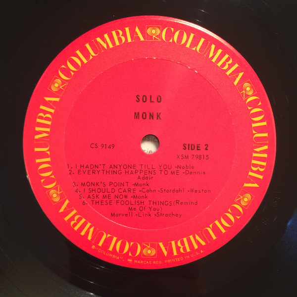 Thelonious Monk - Solo Monk | Columbia (CS 9149) - 4