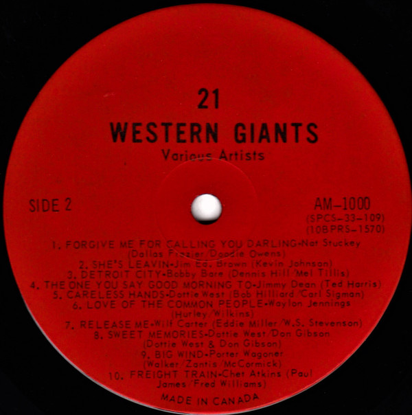 Various - 21 Country Giants | Not On Label (AM-1000)