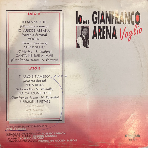 Gianfranco Arena - Io... Gianfranco Arena... Voglio | Eterfon (RR 181) - 2 Gianfranco Arena - Io... Gianfranco Arena... Voglio | Eterfon (RR 181) - 2