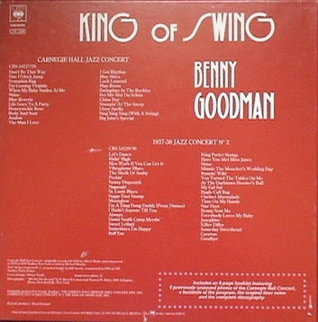 Benny Goodman - King Of Swing - Benny Goodman 1937 - 38 Jazz Concerts | CBS (CBS 66420) - 2