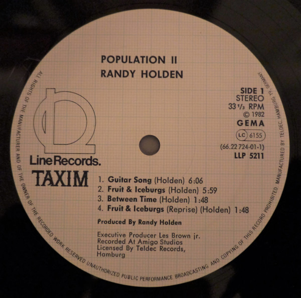 Randy Holden - Population II | Line Records (LLP 5211 AS) - 3