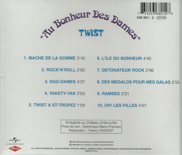 Au Bonheur Des Dames - Twist | Mercury (536 801 - 2) - 4 Au Bonheur Des Dames - Twist | Mercury (536 801 - 2) - 4