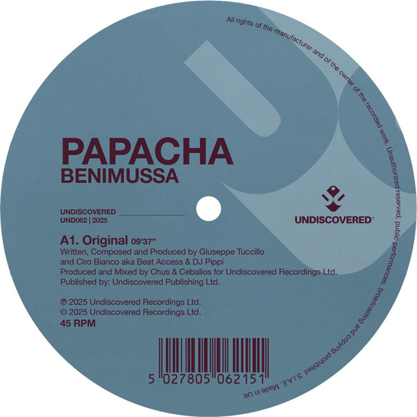 Papacha - Benimussa | Undiscovered (UND062)