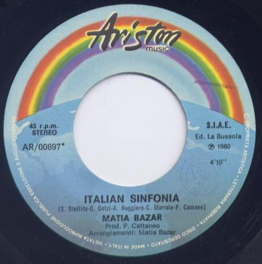 Matia Bazar - Italian Sinfonia | Ariston Music (AR/00897) - 3 Matia Bazar - Italian Sinfonia | Ariston Music (AR/00897) - 3