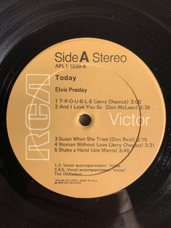 Elvis Presley - Today [Vinyl] | RCA (AFL1-1039) - 4