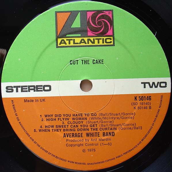 Average White Band - Cut The Cake | Atlantic (K 50146) - 4