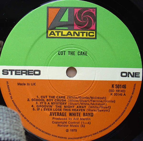 Average White Band - Cut The Cake | Atlantic (K 50146) - 3