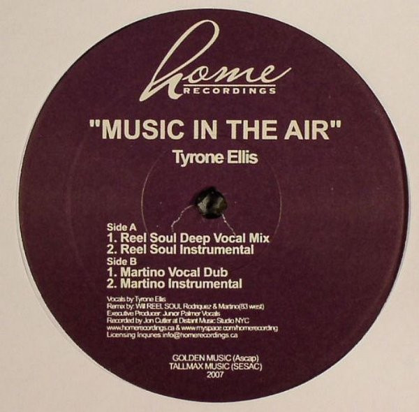 Tyrone Ellis - Music In The Air | Home Recordings (HR010) - main