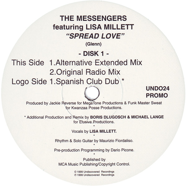The Messengers Featuring Lisa Millett - Spread Love | Undiscovered (UND024)