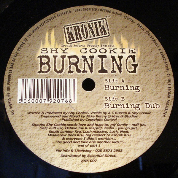 Shy Cookie - Burning | Kronik Records (KNK 007)