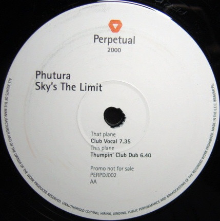 Phutura - Sky's The Limit | Perpetual Records (PERPDJ 002) - main