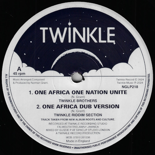 Twinkle Brothers - One Africa One Nation Unite | Twinkle Records (NGLP218) - main