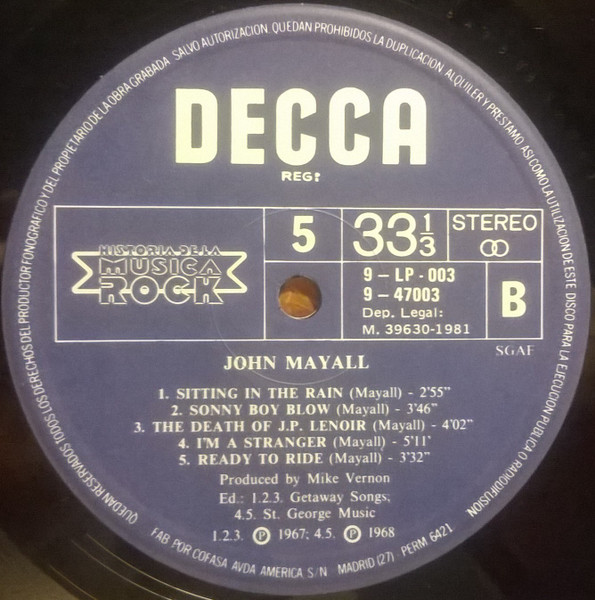 John Mayall - John Mayall | Decca (9-LP-003) - 4
