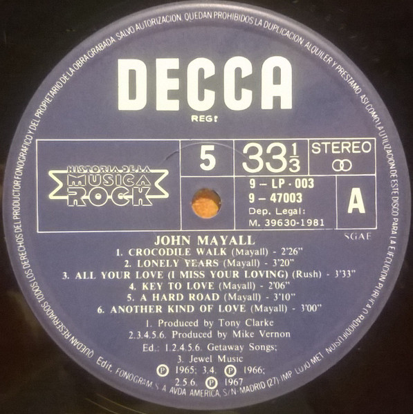 John Mayall - John Mayall | Decca (9-LP-003) - 3