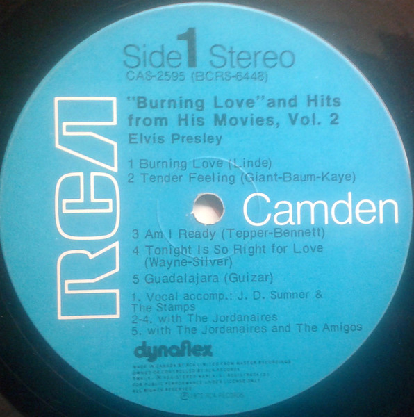 Elvis Presley - Burning Love And Hits From His Movies Vol. 2 [Vinyl] | RCA Camden (CAS-2595) - 3