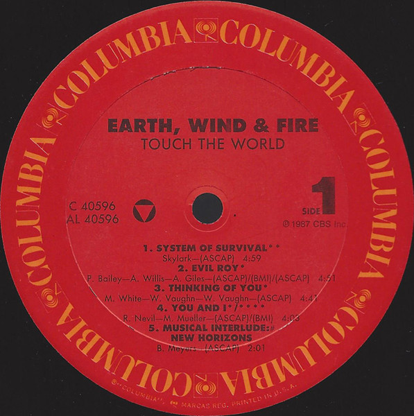 Earth, Wind & Fire - Touch The World | Columbia (C 40596) - 3
