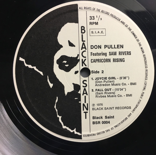 Don Pullen Featuring Sam Rivers - Capricorn Rising | Black Saint (BSR 0004) - 2