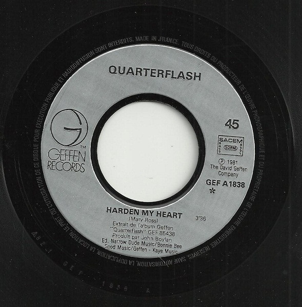 Quarterflash - Harden My Heart | Geffen Records (GEFA-1838) - 3 Quarterflash - Harden My Heart | Geffen Records (GEFA-1838) - 3