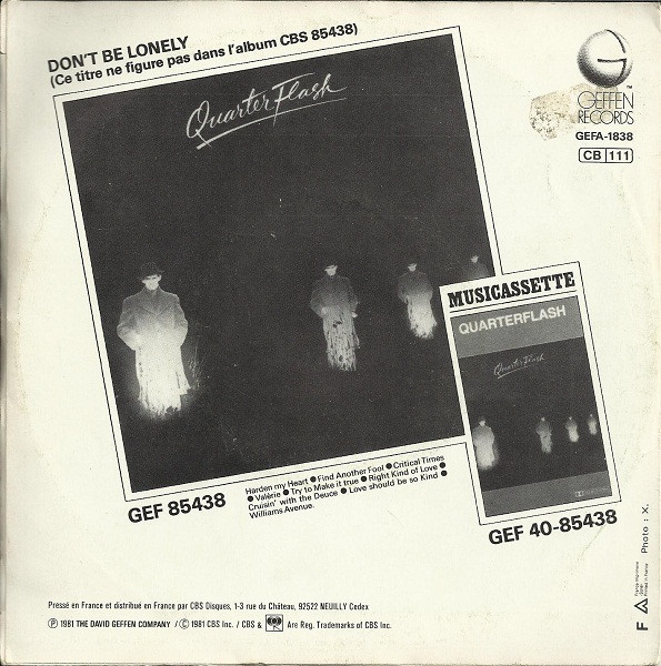Quarterflash - Harden My Heart | Geffen Records (GEFA-1838) - 2 Quarterflash - Harden My Heart | Geffen Records (GEFA-1838) - 2