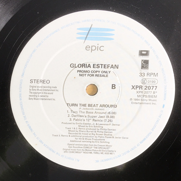 Gloria Estefan - Turn The Beat Around | Epic (XPR 2077) - 3