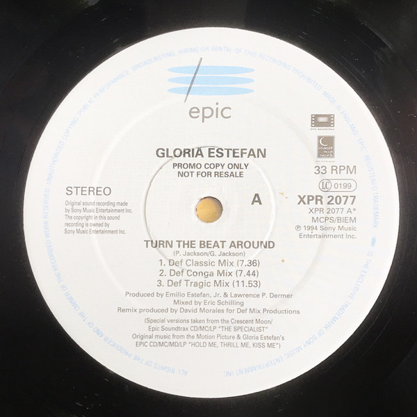 Gloria Estefan - Turn The Beat Around | Epic (XPR 2077) - 2