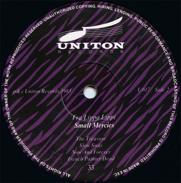 Fra Lippo Lippi - Small Mercies | Uniton Records (Uniton 017) - 4 Fra Lippo Lippi - Small Mercies | Uniton Records (Uniton 017) - 4