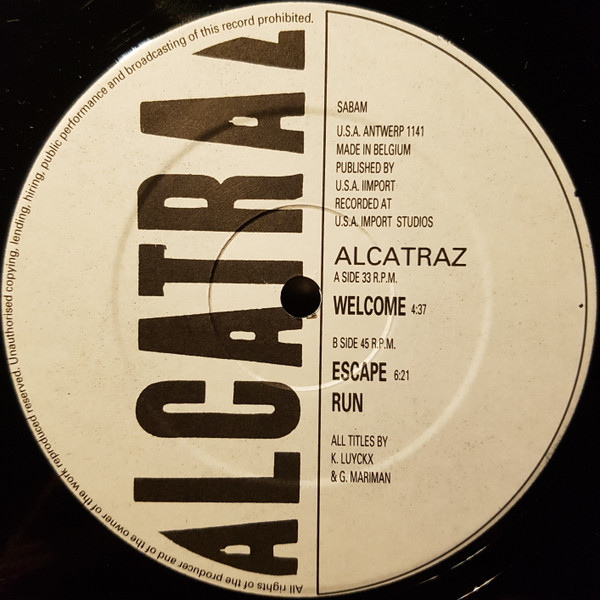 Alcatraz - Welcome | USA Import Music (U.S.A. ANTWERP 1141) - 3