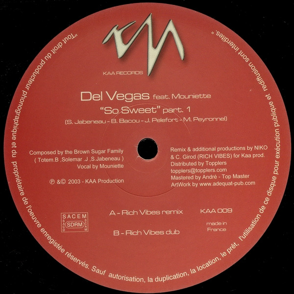 Del Vegas - So Sweet (Part 1) | Kaa Records (KAA 009) - 2