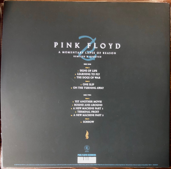 Pink Floyd - A Momentary Lapse Of Reason (Remixed & Updated) | Pink Floyd Records (PFRLP37) - 3 Pink Floyd - A Momentary Lapse Of Reason (Remixed & Updated) | Pink Floyd Records (PFRLP37) - 3