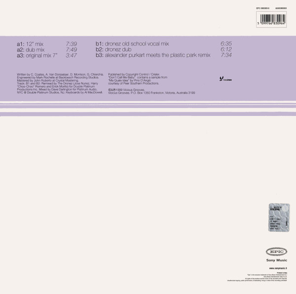 Madison Avenue - Don't Call Me Baby | Epic (EPC 668309 6) - 2 Madison Avenue - Don't Call Me Baby | Epic (EPC 668309 6) - 2