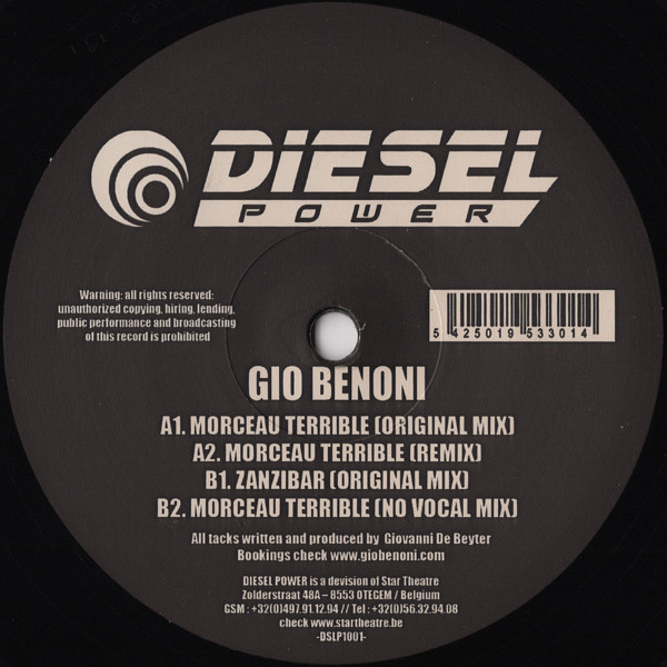 Gio Benoni - Morceau Terrible | Diesel Power (DSLP1001)