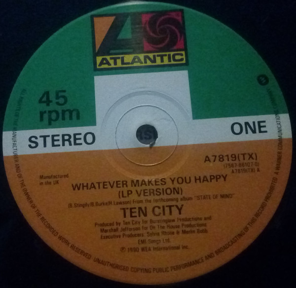 Ten City - Whatever Makes You Happy | Atlantic (A 7819 TX) - main