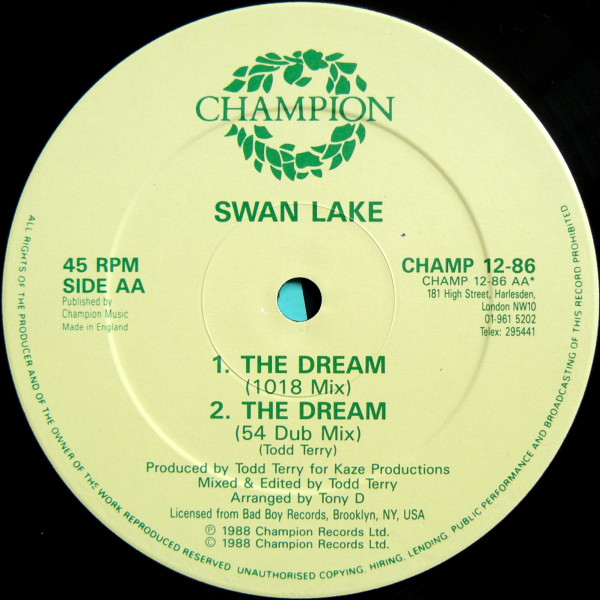 Swan Lake - In The Name Of Love / The Dream | Champion (CHAMP 12-86) - 4 Swan Lake - In The Name Of Love / The Dream | Champion (CHAMP 12-86) - 4