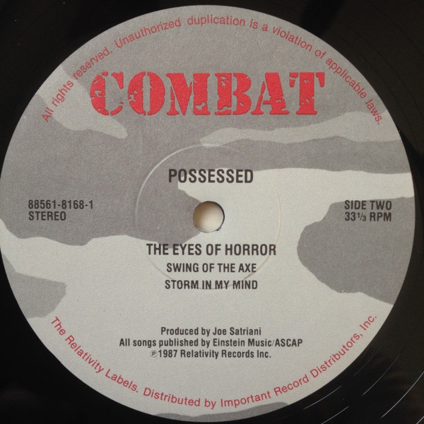 Possessed - The Eyes Of Horror | Combat (88561-8168-1) - 4
