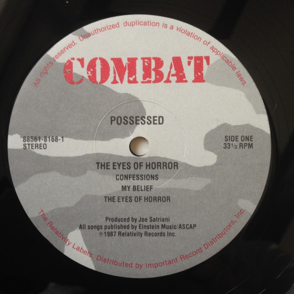 Possessed - The Eyes Of Horror | Combat (88561-8168-1) - 3