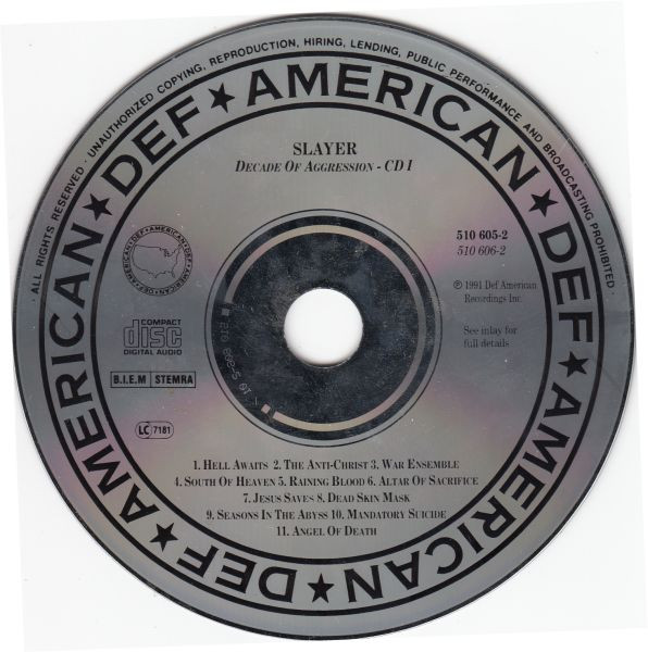 Slayer - Decade Of Aggression Live | Def American Recordings (510 605-2) - 4