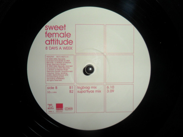 Sweet Female Attitude - 8 Days A Week | WEA (WEA 296 T) - 3