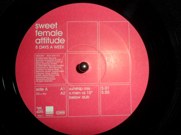 Sweet Female Attitude - 8 Days A Week | WEA (WEA 296 T) - 2