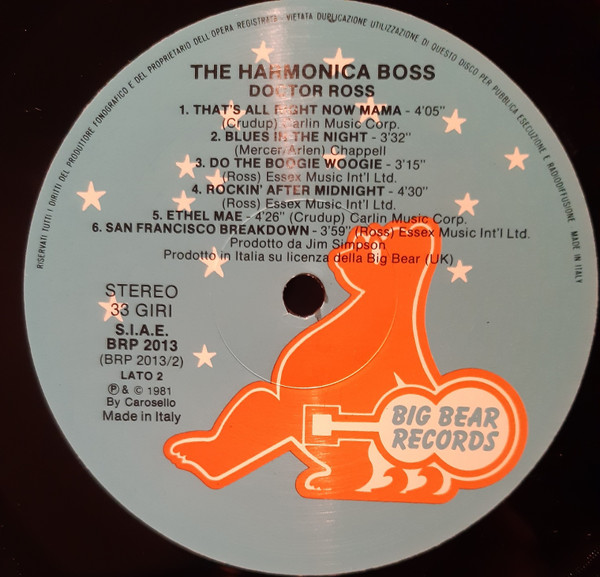 Doctor Ross - The Harmonica Boss | Big Bear Records (BRP 2013) - 2